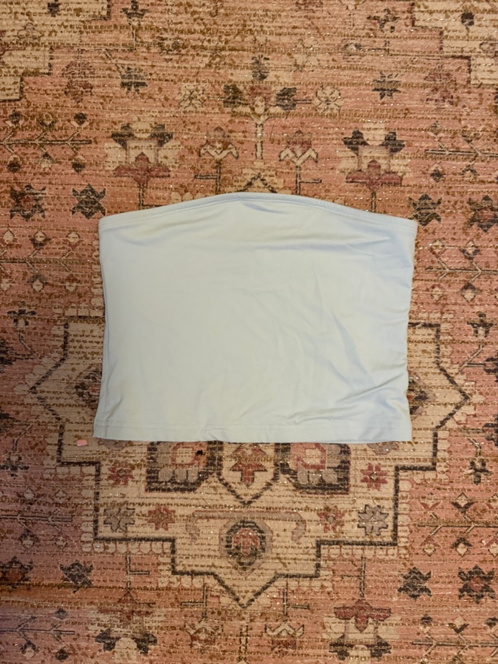 Light blue cropped tube top